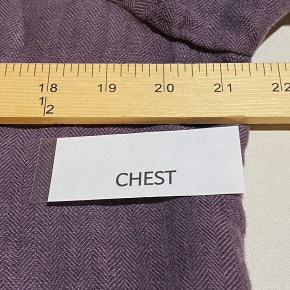 Coldwater Creek Classic Women Linen Open Jacket PM Purple Breathable Lagenlook - Picture 8 of 12